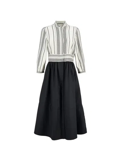 Zeus + Dione Long-sleeve Shirt Dress In Black