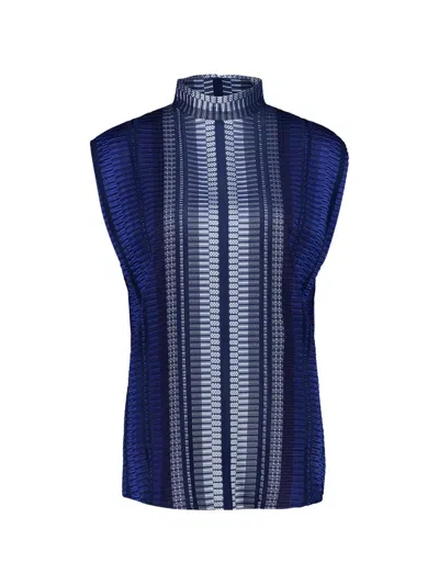 Zeus + Dione Open-back Blouse In Multi