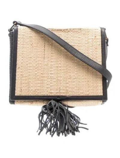 Pre-owned Zeus + Dione Raffia Crossbody Bag In Neutrals