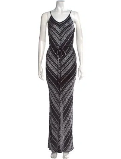 Pre-owned Zeus + Dione Silk Long Dress In Black