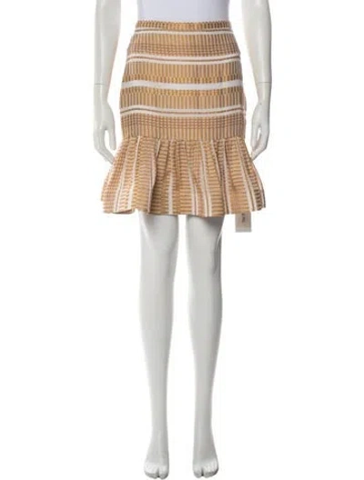 Pre-owned Zeus + Dione Silk Mini Skirt In Neutral