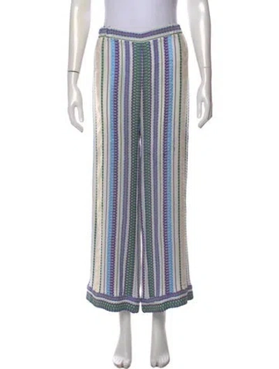 Pre-owned Zeus + Dione Silk Wide Leg Pants In Neutral
