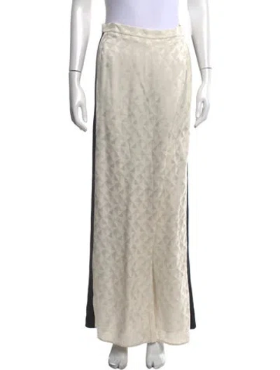Pre-owned Zeus + Dione Silk Wide Leg Pants In Neutrals