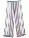 Zeus + Dione Striped Trousers In White