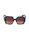 Zeus + Dione Women's Alcyone 52mm Square Sunglasses In Teal