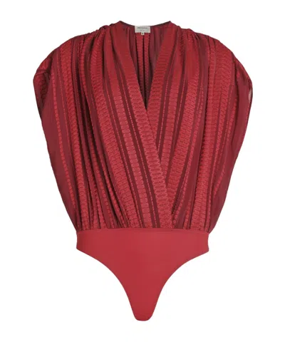 Zeusdione Diktamo Bodysuit In Burgundy