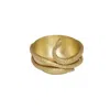 Zeworks Gold Naga Tealight Candle Holder In Gold