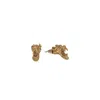 Zeworks Women's Gold Dragon Mini Stud Earrings In Gold