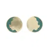 Zeworks Women's Gold / Green Kaia Malachite Earrings In Multi