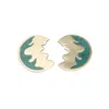 Zeworks Women's Gold / Green Lea Malachite Earrings In Multi