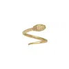 Zeworks Women's Gold Naga Ring In Gold