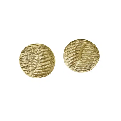 Zeworks Women's Gold Sahara Blues - Barkha Handcrafted Brass Earrings