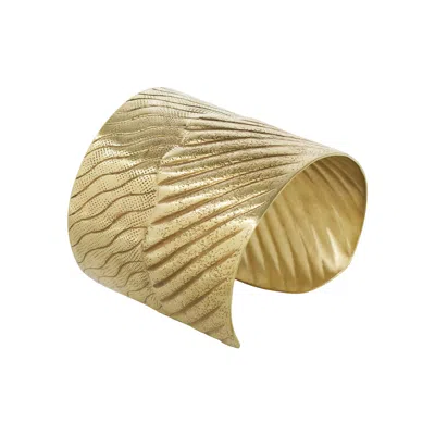Zeworks Women's Gold Sahara Blues – Draa Handcrafted Brass Cuff Bracelet