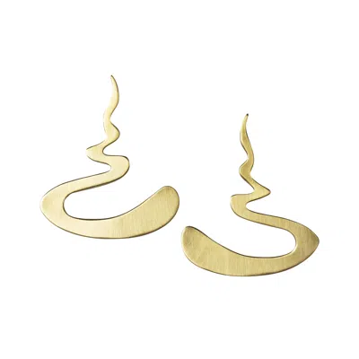 Zeworks Women's Gold Sahara Blues – Mami Handcrafted Brass Earrings