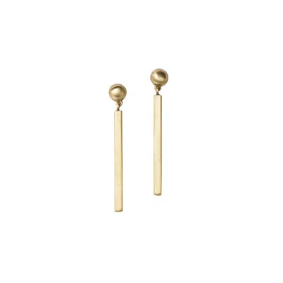 Zeworks Women's Gold Sahara Blues - Strai Handcrafted Brass Earrings