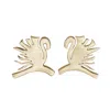 Zeworks Women's Gold Swan Party Earrings In Gold