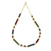 Zeworks Women's Red / Gold / Blue Ava Forest Necklace In Multi