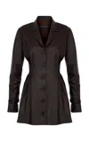 Zeynep Arcay Ajda Leather Dress In Brown