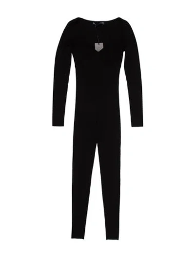 Pre-owned Zeynep Arcay Bateau Neckline Jumpsuit W/ Tags In Black