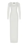 Zeynep Arcay Braid Jersey Maxi Dress In White