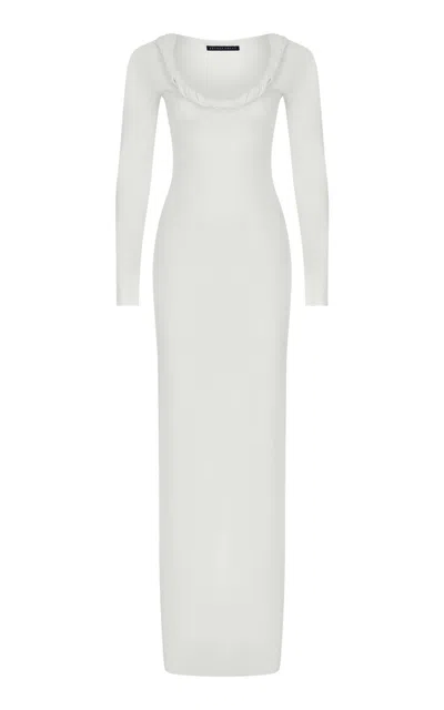 Zeynep Arcay Braid Jersey Maxi Dress In White