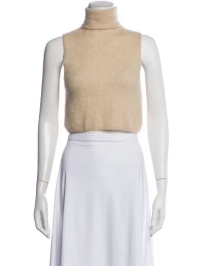 Pre-owned Zeynep Arcay Cashmere Turtleneck Sweater In Neutral