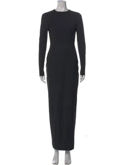 Pre-owned Zeynep Arcay Crew Neck Long Dress In Black