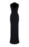 Zeynep Arcay Cutout Jersey Gown In Black