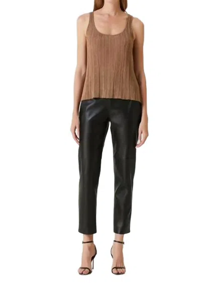 Zeynep Arcay Glitter Athlete Tank Top In Gold In Brown