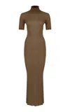 Zeynep Arcay Glitter Knitted Maxi Dress In Gold