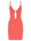 Zeynep Arcay Open-back Cutout Stretch-jersey Mini Dress In Pink
