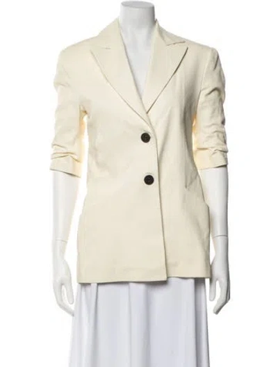 Pre-owned Zeynep Arcay Lambskin Blazer In Neutrals