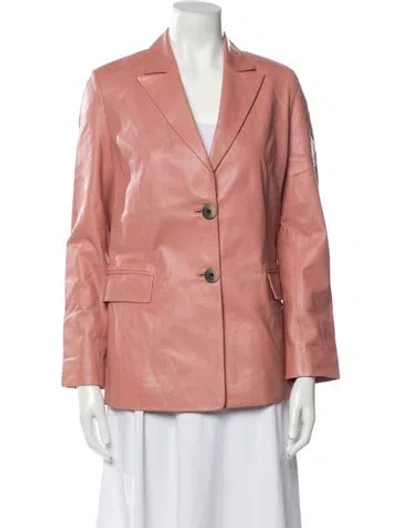 Pre-owned Zeynep Arcay Lambskin Blazer In Pink
