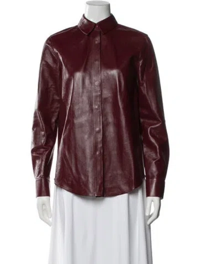 Pre-owned Zeynep Arcay Lambskin Jacket In Red