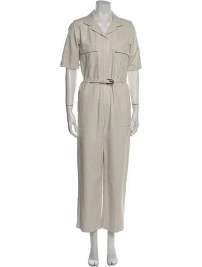 Pre-owned Zeynep Arcay Lambskin Jumpsuit In Neutral