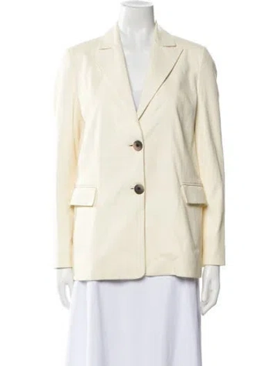 Pre-owned Zeynep Arcay Leather Blazer In Neutral