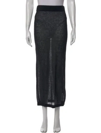 Pre-owned Zeynep Arcay Long Skirt In Black