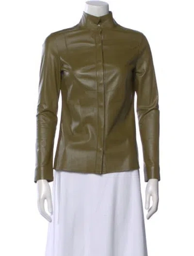 Pre-owned Zeynep Arcay Long Sleeve Blouse In Green