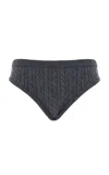 Zeynep Arcay Micro Wool-cashmere Shorts In Gray