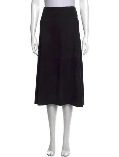 Pre-owned Zeynep Arcay Midi Length Skirt In Black