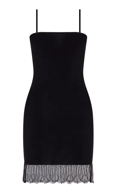 Zeynep Arcay Zeynep Arçay Mini Knit Lace Dress In Black
