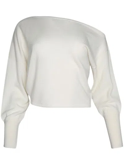 Zeynep Arcay Off-shoulder Cashmere Jumper In White