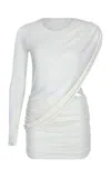 Zeynep Arcay One-shoulder Jersey Mini Dress In White