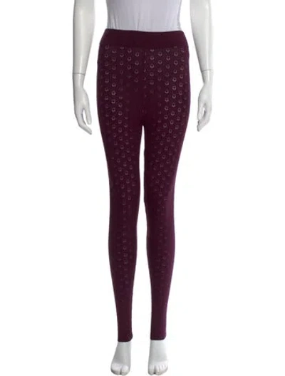 Pre-owned Zeynep Arcay Patterned Skinny Leg Pants In Purple