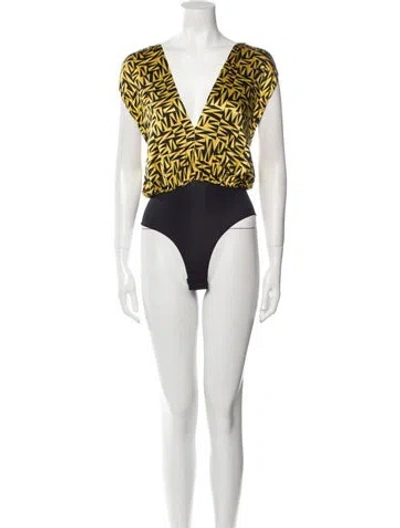 Pre-owned Zeynep Arcay Printed Mini Dress In Yellow