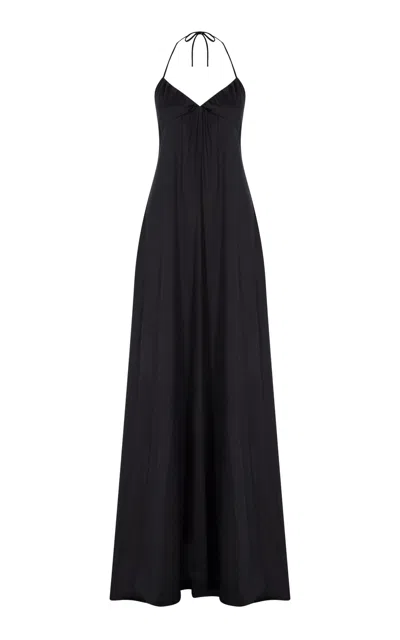 Zeynep Arcay Zeynep Arçay Sateen Lace Maxi Dress In Black