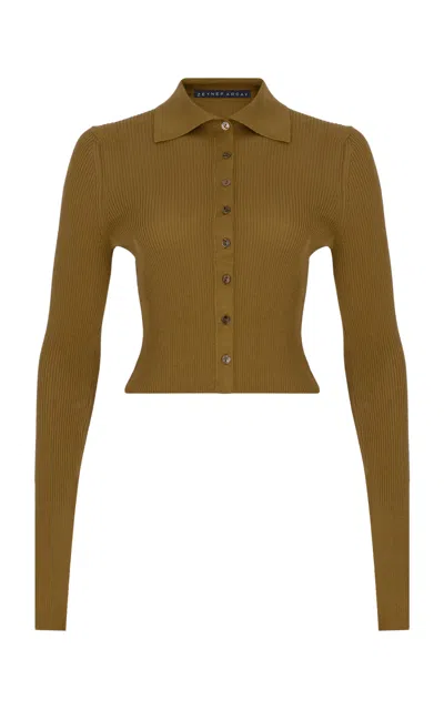 Zeynep Arcay Zeynep Arçay Semi Sheer Knit Top In Green
