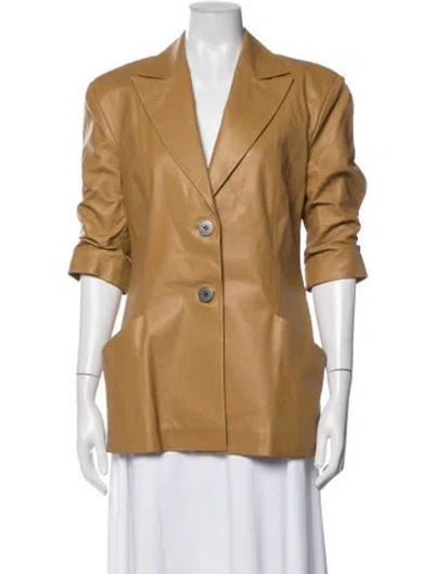 Pre-owned Zeynep Arcay Silk Blazer In Brown