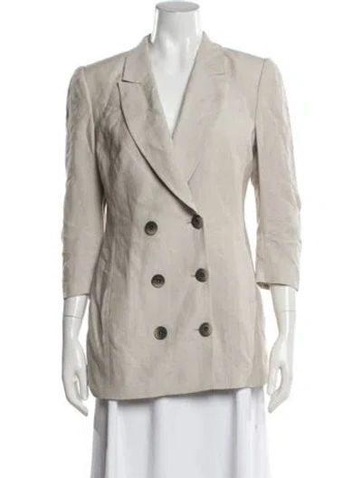 Pre-owned Zeynep Arcay Silk Blazer In Neutrals