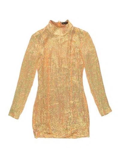 Pre-owned Zeynep Arcay Silk Long Dress In Multicolor